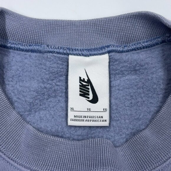 Nike Men's Sweatshirt Solo Swoosh Fleece Crewneck Blue - Size XL - Picture 5 of 9